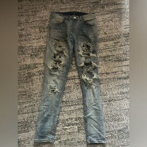 Blue Amiri Skinny Jeans
